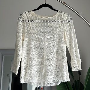 Sezane Joss Blouse, size: XS, color: ecru